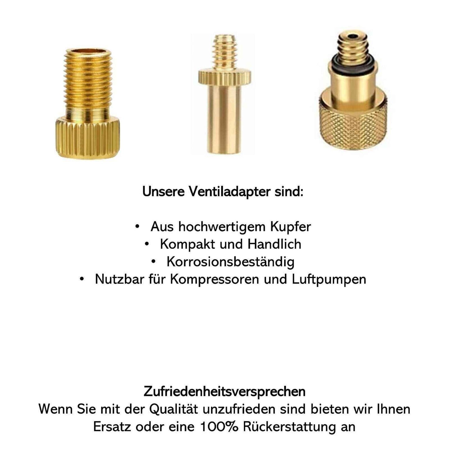 2 x Universal Ventiladapter-Set (3-teilig) – Für alle Fahrrad- & Autoventile | Kompakt, dicht & reisefertig