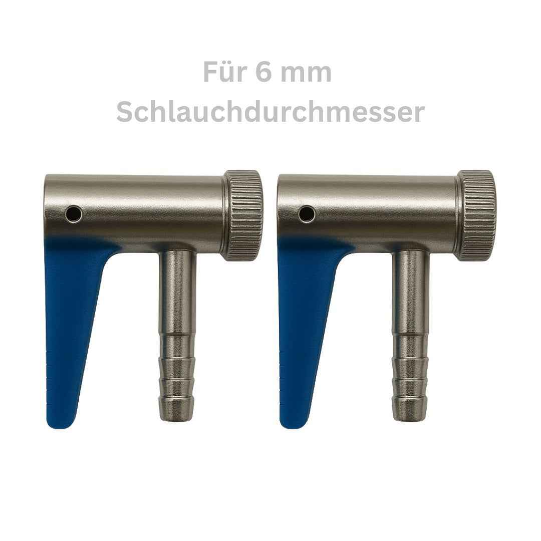 2x Hebelstecker 6 mm für Kompressor – Reifenfüller Adapter für Autoventil AV Schrader