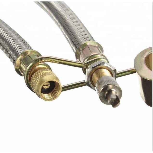 Reifenventilverlängerung 160 mm – Mit Metallgewebe, Halter & Ventilkappe mit Ventilausdreher (2er Set)