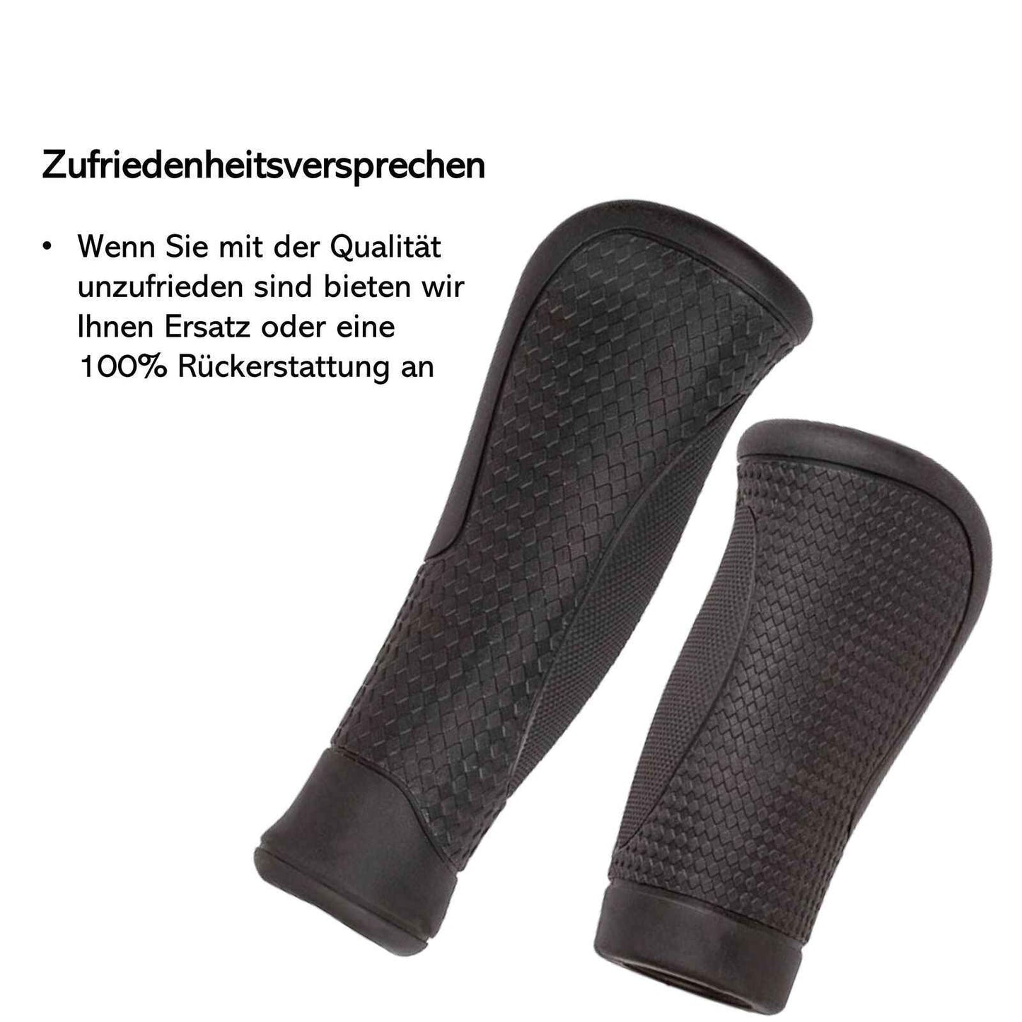 Ergonomische Fahrradgriffe für Drehgriff-Schaltung – 1 Paar (130/95 mm, schwarz)