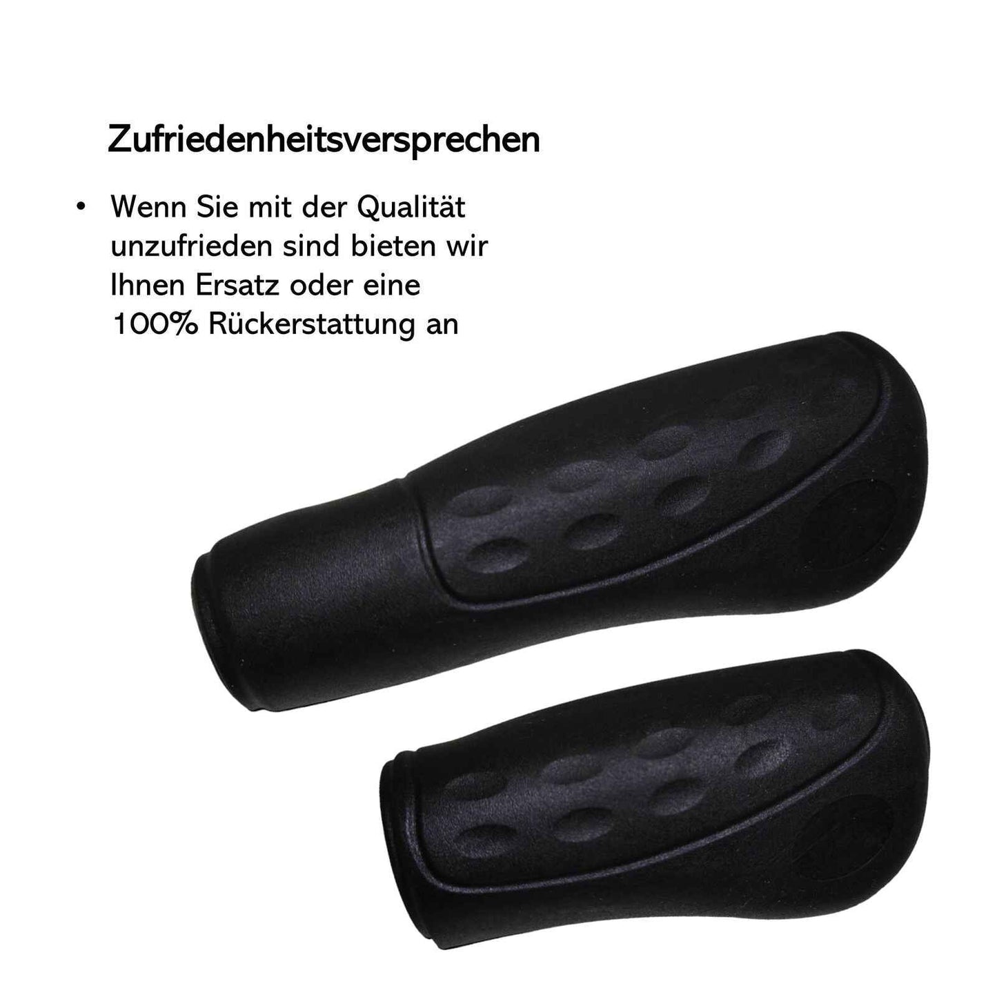 Fahrradgriffe anatomisch für Drehgriff-Schaltung – 1 Paar (122 + 92 mm, Ø 22 mm, schwarz)