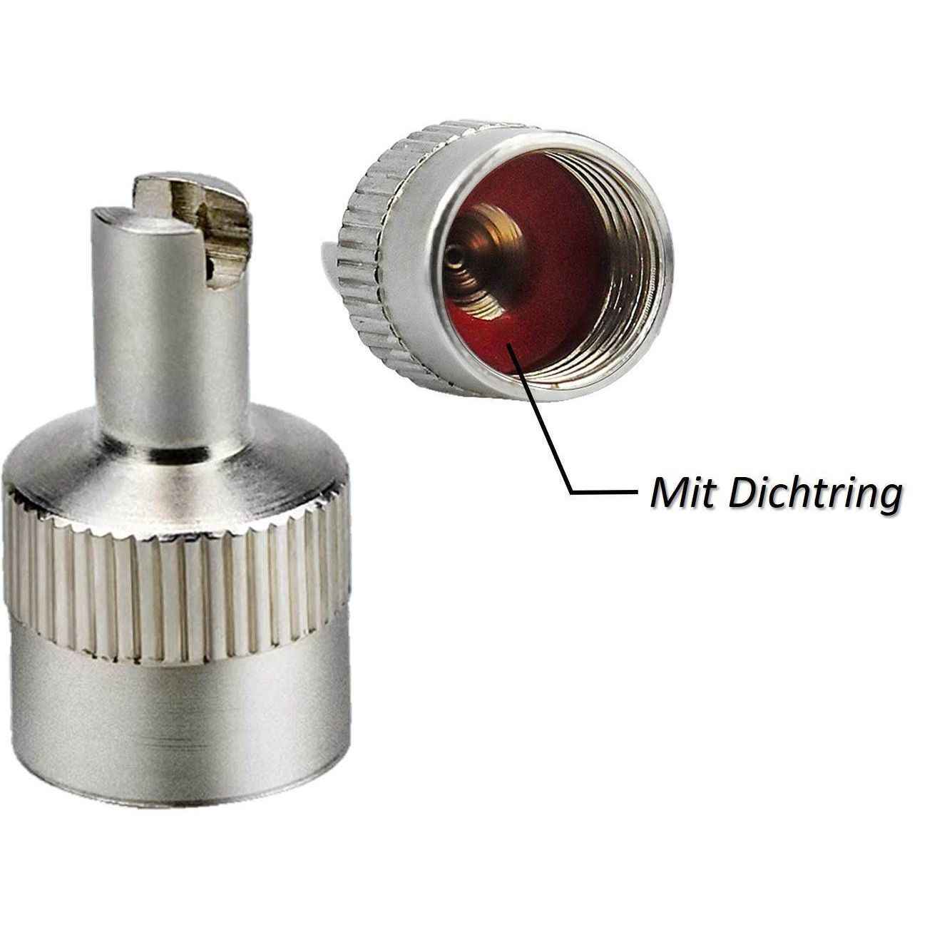 4x Ventilkappen Ventilausdreher Autoventil AV