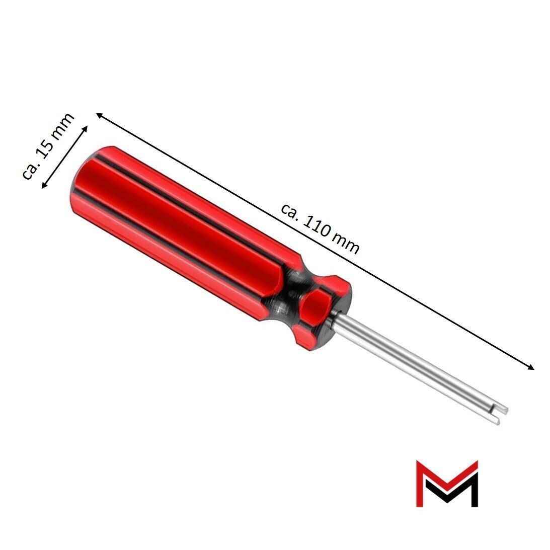 Ventilausdreher für AV/Schrader – 11 cm, Kunststoffgriff & Metallkern