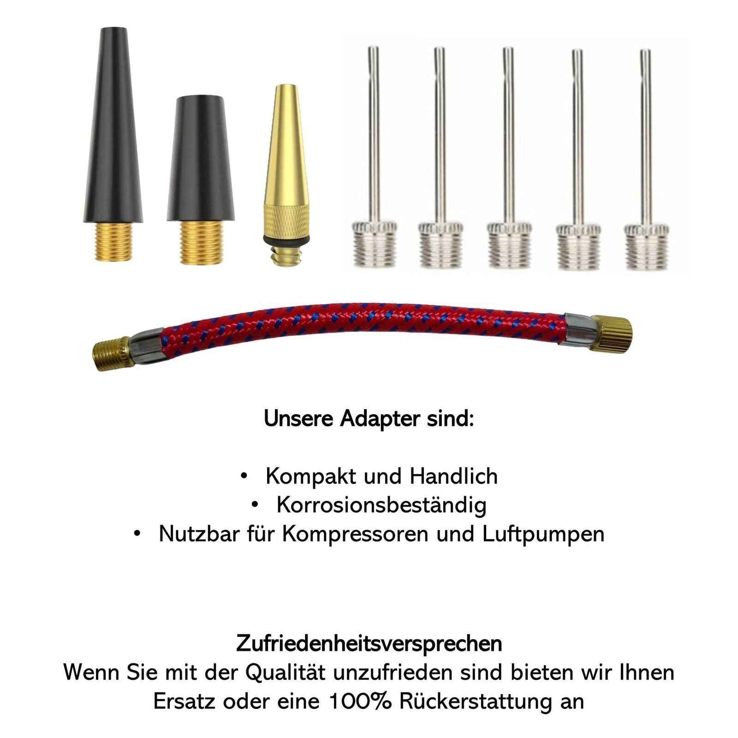 Universal Ballpumpe Adapter Set – 9-teilig für Bälle & Luftmatratzen