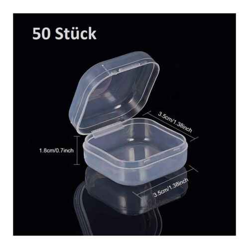 Kompakte Aufbewahrungsbox aus Kunststoff 3,5x3,5x1,8 cm – stapelbar & sicher