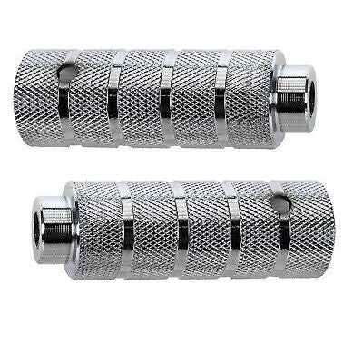 BMX Pegs Stangen Achsverlängerung Fußrasten Stahl 14 Zoll, 38 x 110 mm Silber