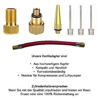 Ventiladapter Set 7-teilig – Universal Aufpump-Set für Fahrrad, Auto & Ball