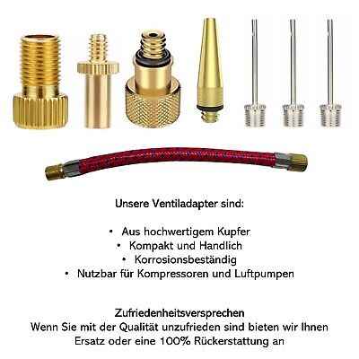 Universal Ventiladapter – für Fahrrad, Auto, Ball & Matratze – inkl. Ballnadeln