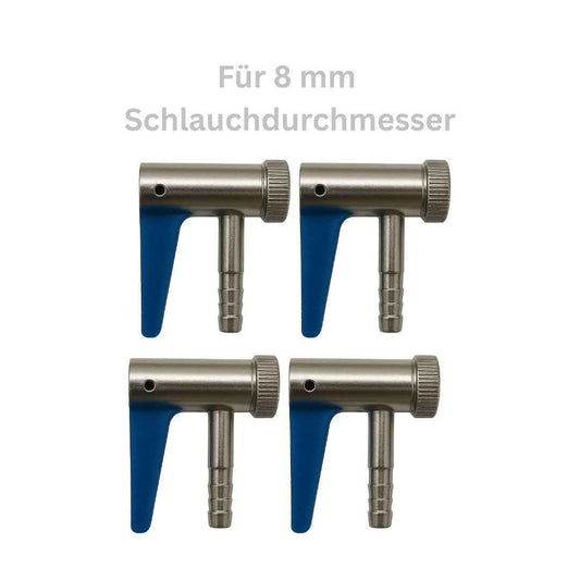 4x Hebelstecker 8 mm für Kompressor – Reifenfüller Adapter für Autoventil AV Schrader