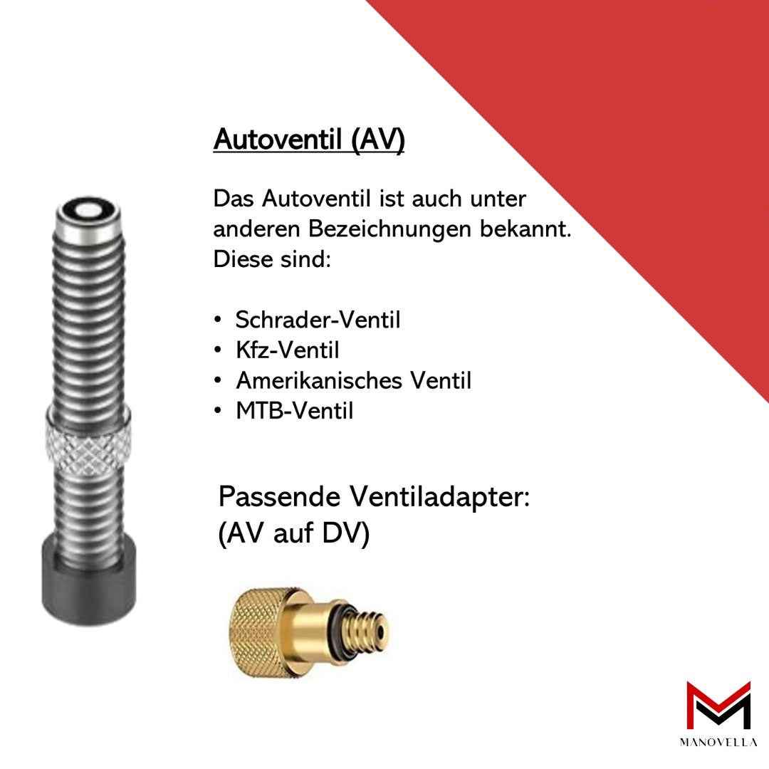 Manovella Ventiladapter Set inkl. Ventilverlängerung 140 mm