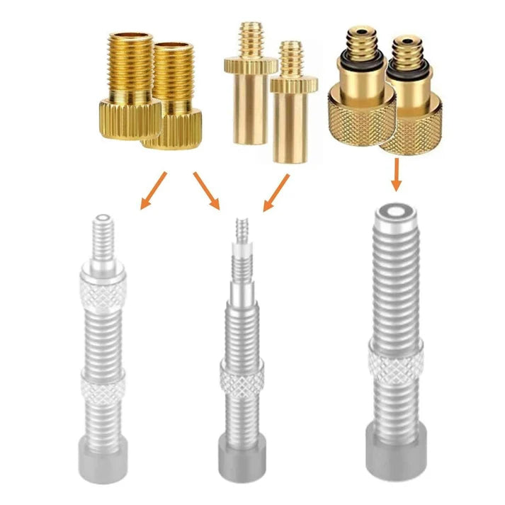 Ventiladapter Fahrrad 3er/6er Set – Presta, Dunlop & Schrader | Manovella