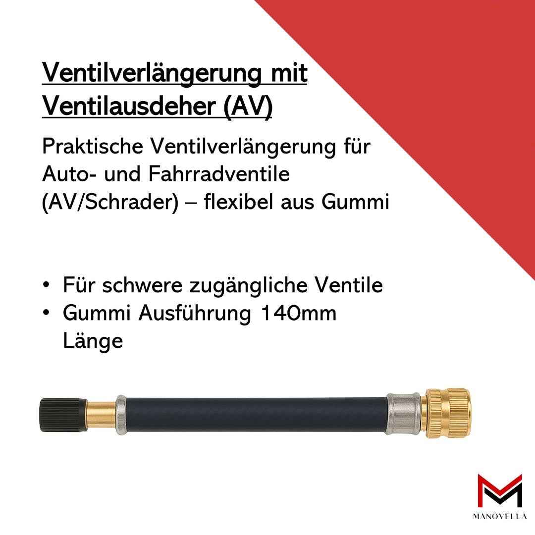 Manovella Ventiladapter Set inkl. Ventilverlängerung 140 mm