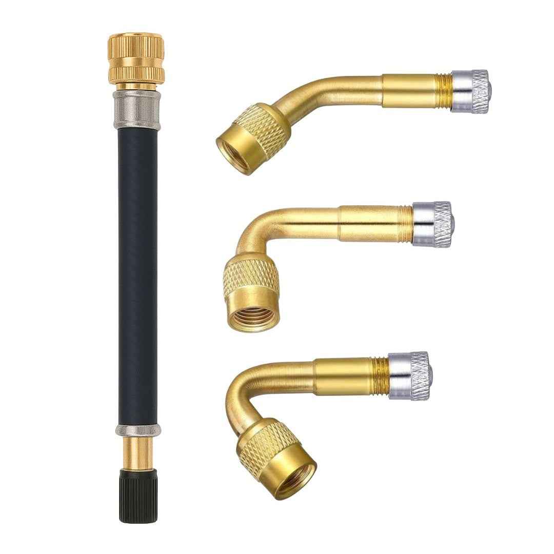 Ventilverlängerung Set 45° 90° 135° + 140mm Gummiverlängerung