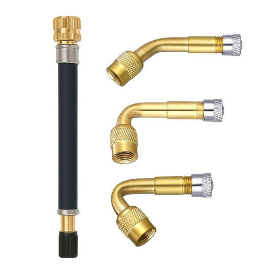 Ventilverlängerung Set 45° 90° 135° + 140mm Gummiverlängerung