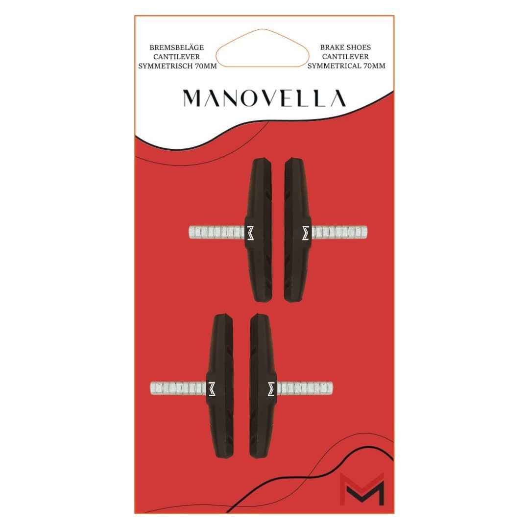 Cantilever Bremsschuhe 70mm 4 Stück – für Shimano, SRAM, Tektro, Magura, Avid