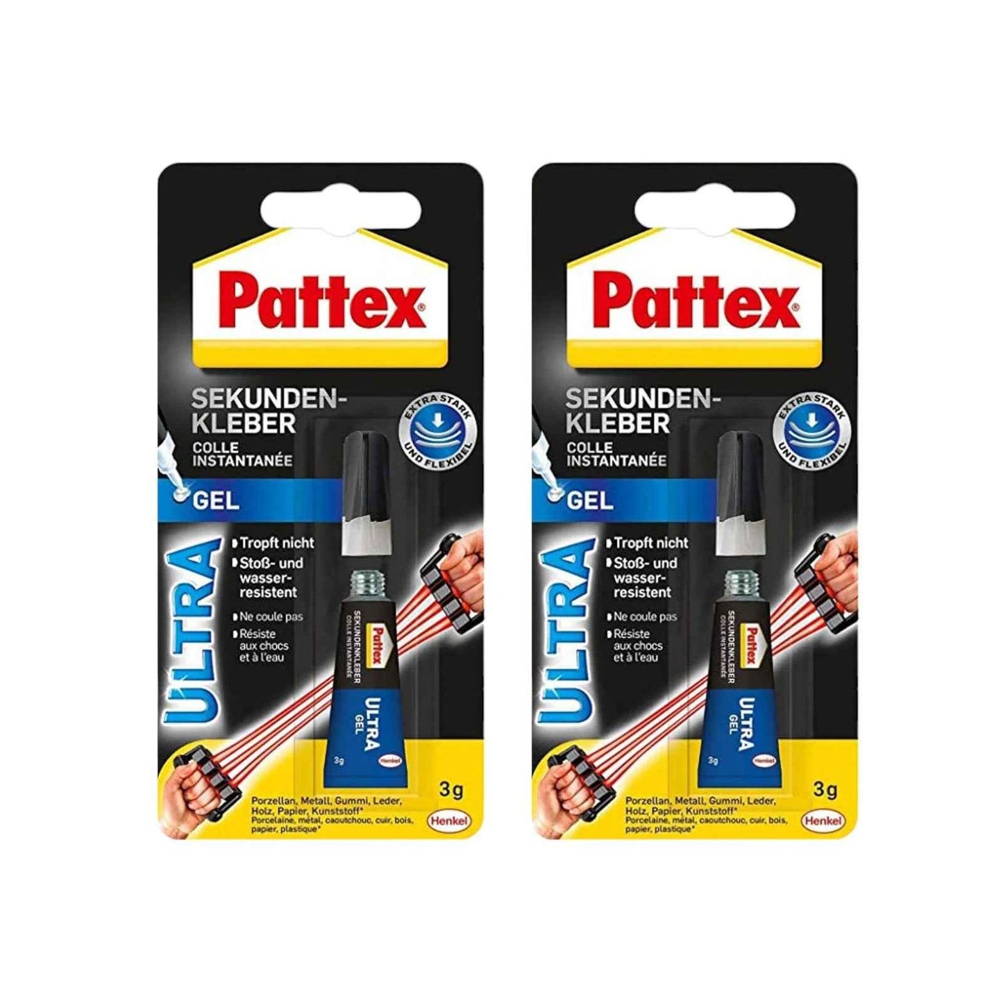 Pattex Sekundenkleber Ultra Gel extra Stark Alleskleber PSG2C 2 x 3g