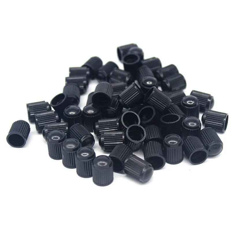 20x Ventilkappen Kunststoff Schwarz