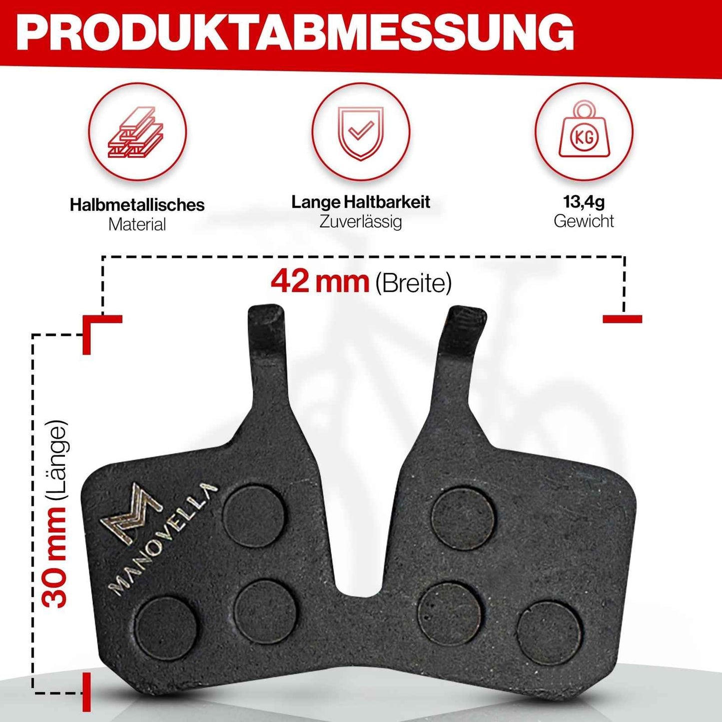 Fahrrad Bremsbeläge für Magura MT5 / MT7 – Halbmetall Disc Pads
