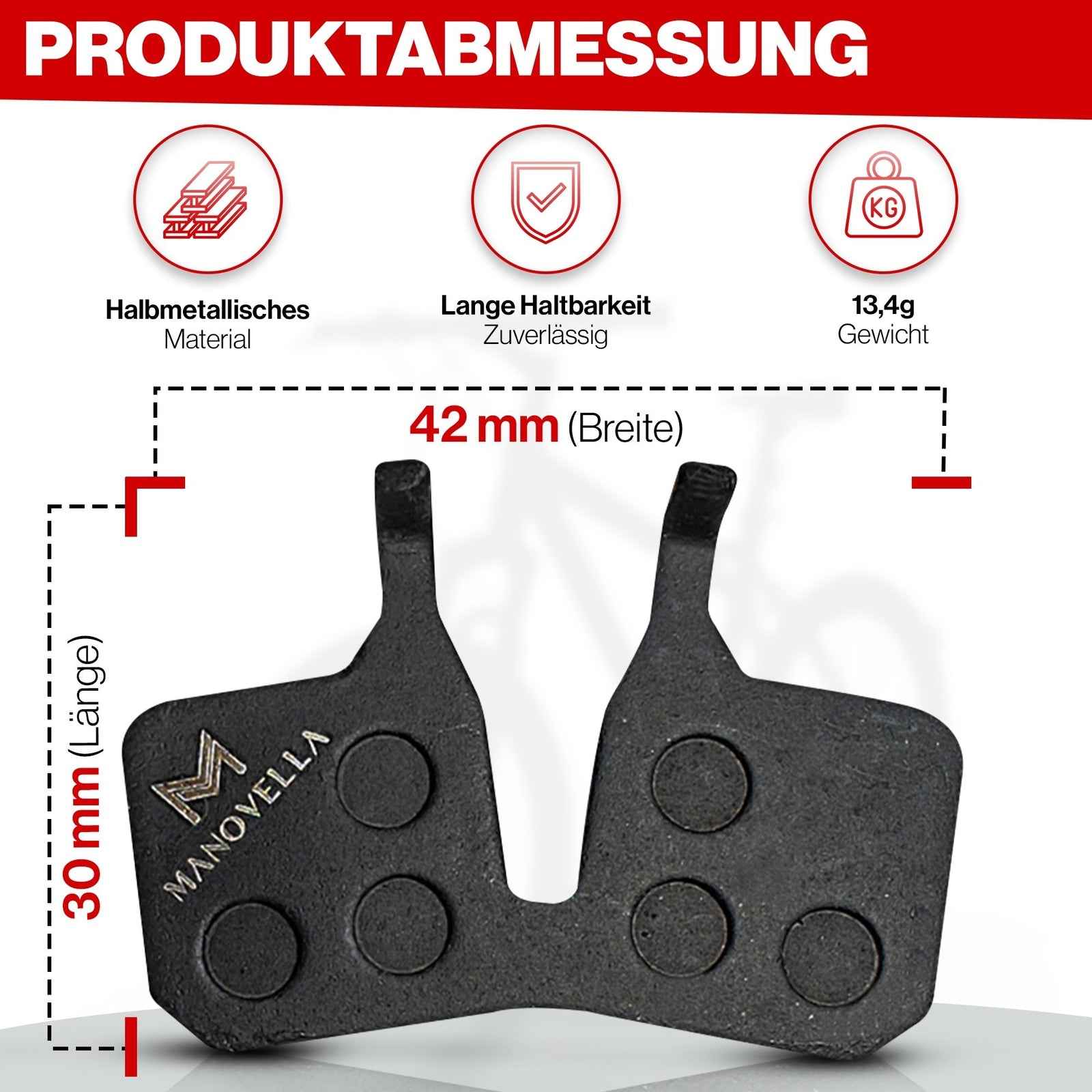 Fahrrad Bremsbeläge für Magura MT5 / MT7 – Halbmetall Disc Pads