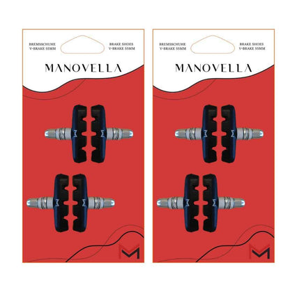 8x Fahrrad V-Brake Bremsbeläge 55mm – Bremsschuhe für Shimano, SRAM, Tektro & mehr