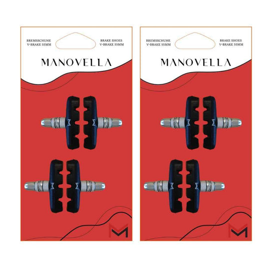 8x Fahrrad V-Brake Bremsbeläge 55mm – Bremsschuhe für Shimano, SRAM, Tektro & mehr