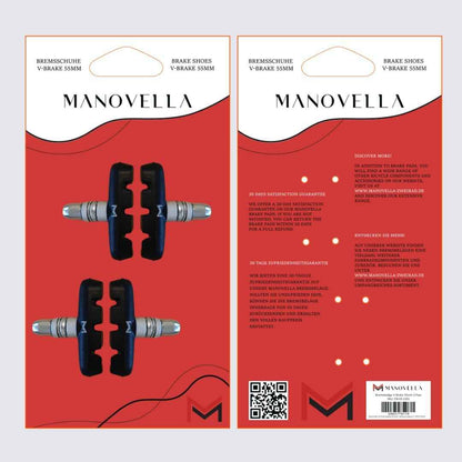 8x Fahrrad V-Brake Bremsbeläge 55mm – Bremsschuhe für Shimano, SRAM, Tektro & mehr