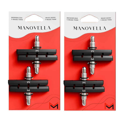 8x Fahrrad V-Brake Bremsschuhe 70mm – Kompatibel mit Shimano, SRAM, Tektro, Avid