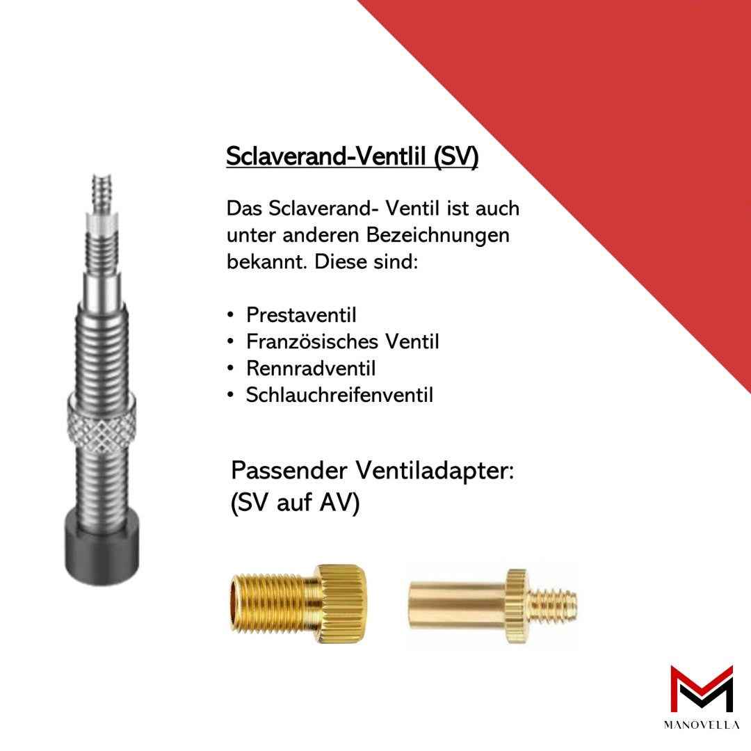 Manovella Ventiladapter Set inkl. Ventilverlängerung 140 mm