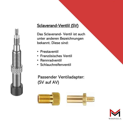 Manovella Ventiladapter Set inkl. Ventilverlängerung 140 mm