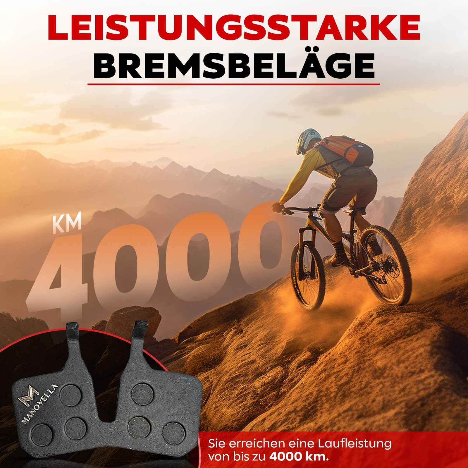 Fahrrad Bremsbeläge für Magura MT5 / MT7 – Halbmetall Disc Pads