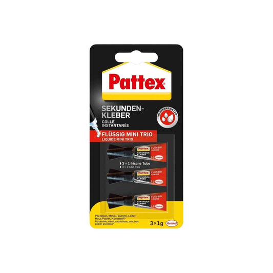 Pattex Sekundenkleber Flüssig Mini Trio Extra Stark 1 x 3x 1g