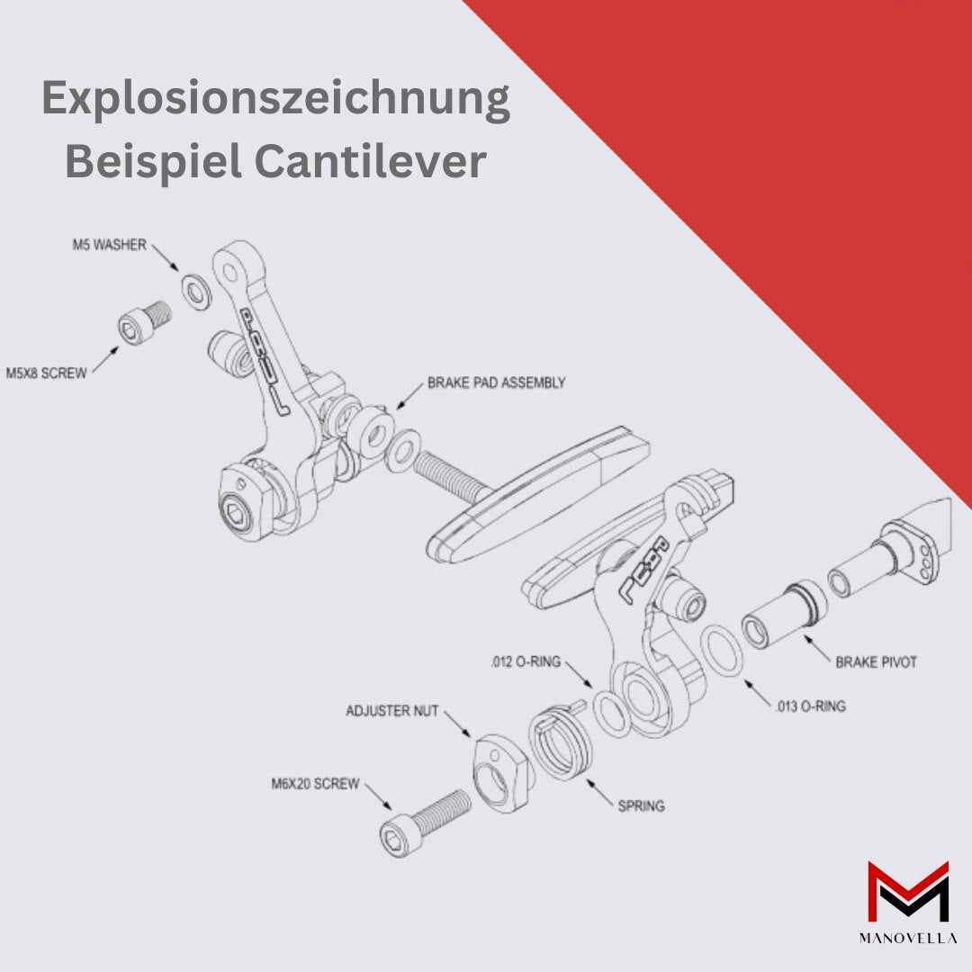 4x Fahrrad Cantilever Bremsbeläge 55mm – Bremsschuhe für Shimano, SRAM, Tektro & mehr