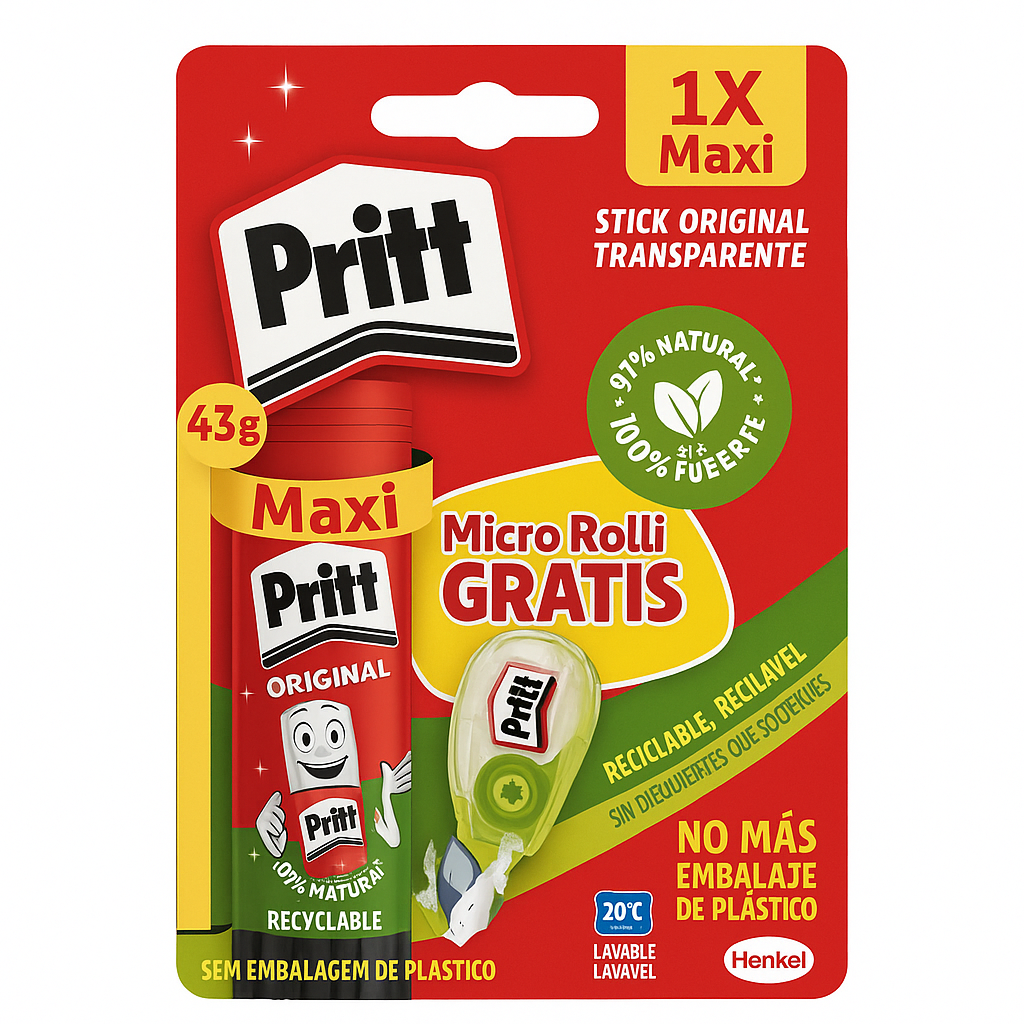 Pritt Klebestift 43g + Korrekturroller