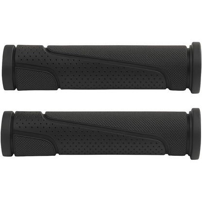 Fahrradgriffe Gummi 125 mm – Ø 22 mm Schwarz – Schwarzes Gummigriffpaar