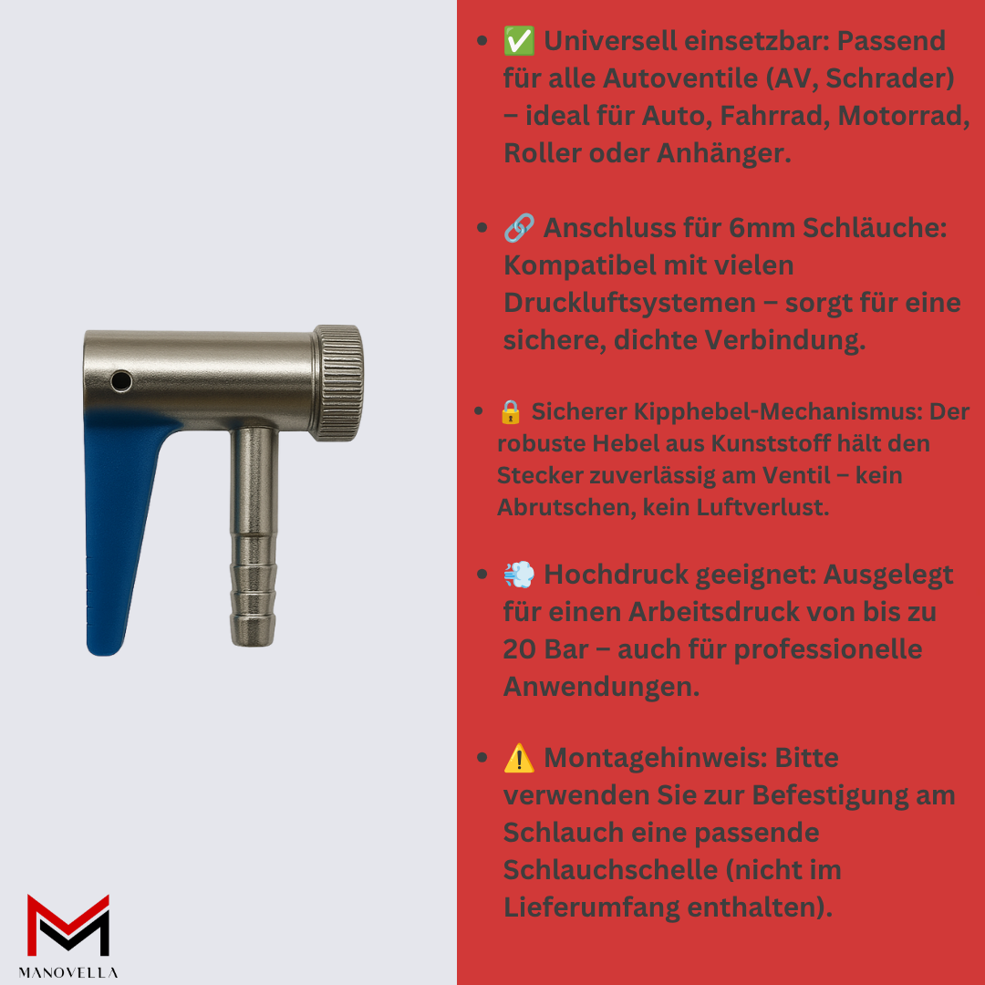 Hebelstecker 6 mm AV – 1, 2 oder 4 Stück – Hebelstecker mit Anwendungshinweisen