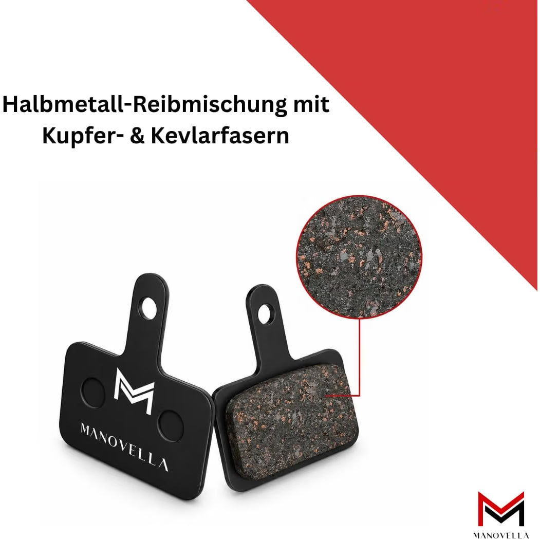Bremsbeläge kompatibel mit Shimano B05S/B01S – Detailansicht der Reibfläche