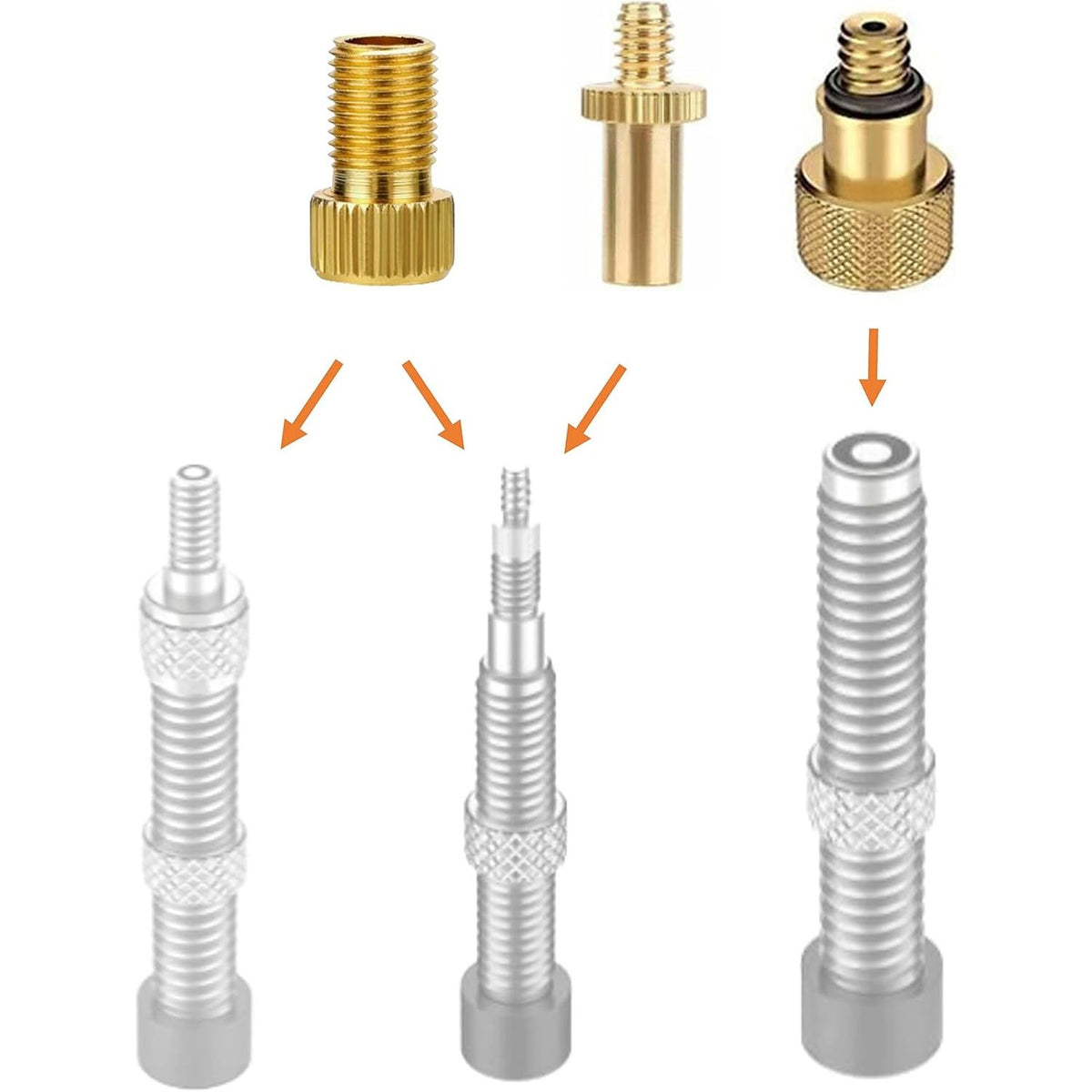 Ventiladapter Fahrrad 3er/6er Set – Presta, Dunlop & Schrader | Manovella