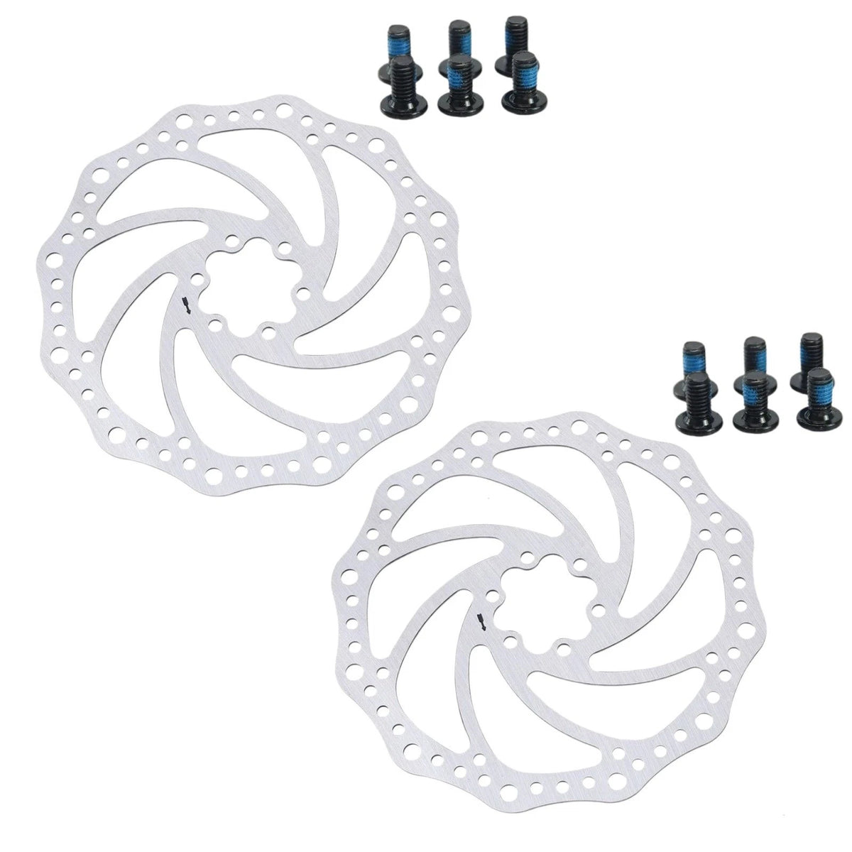 Bremsscheibe 180 mm Edelstahl – 6-Loch – Zwei Bremsscheiben mit Schraubensätzen