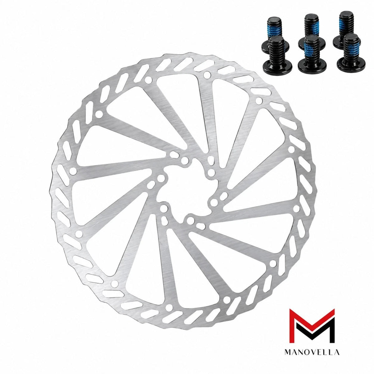 Bremsscheibe 203 mm Edelstahl – 6-Loch – Bremsscheibe und sechs Schrauben