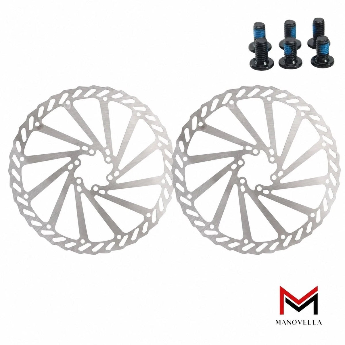 Bremsscheibe 203 mm Edelstahl – 6-Loch – Zwei Bremsscheiben mit Schraubensätzen