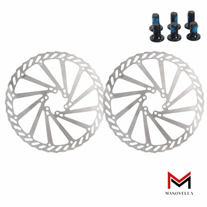 Bremsscheibe 203 mm Edelstahl – 6-Loch – Zwei Bremsscheiben mit Schraubensätzen
