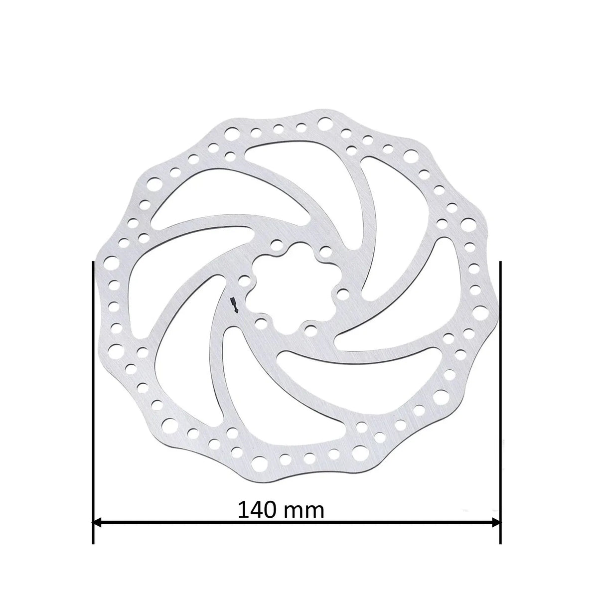 Bremsscheibe 140 mm Edelstahl – 6-Loch – Bremsscheibe mit 140-mm-Durchmesserangabe