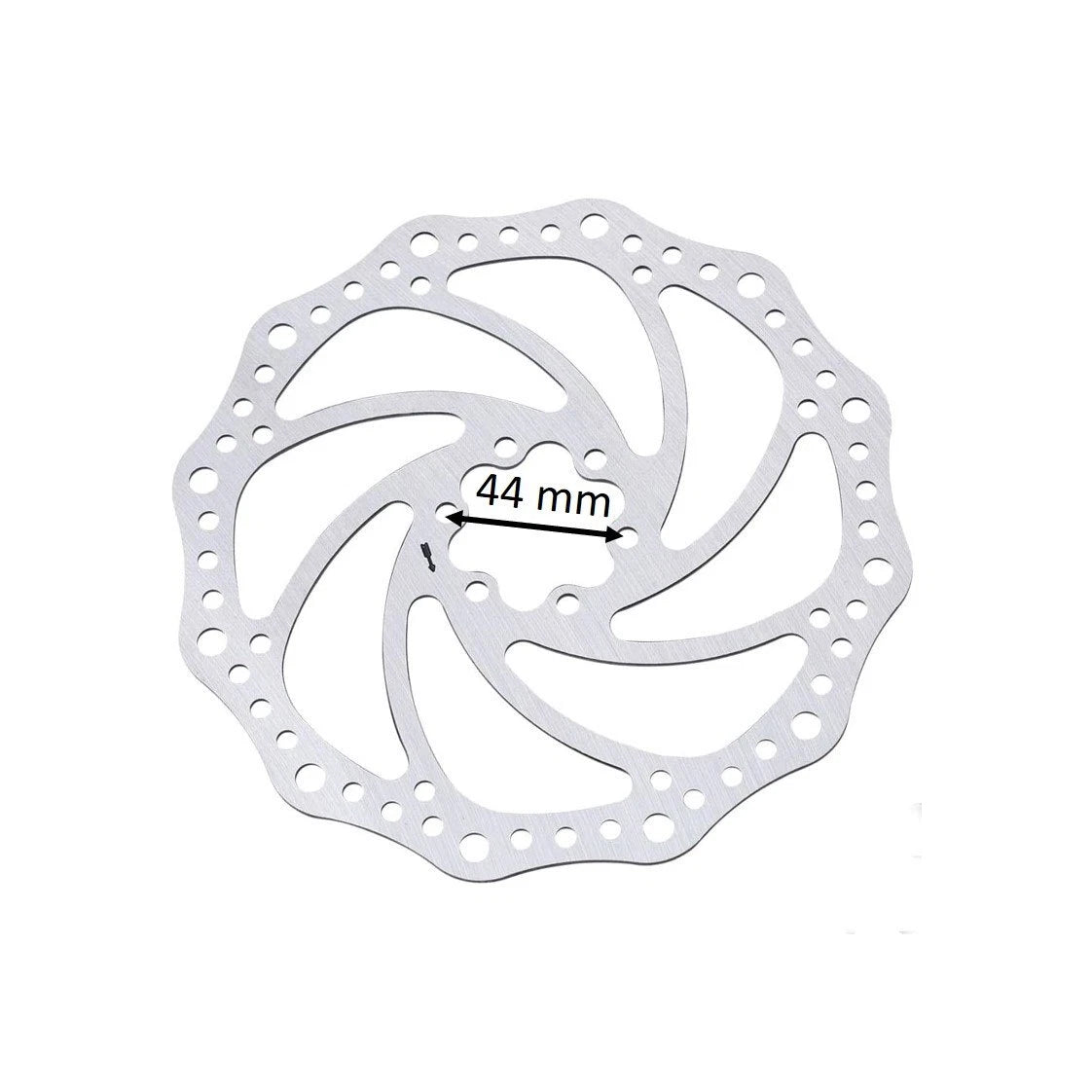 Bremsscheibe 140 mm Edelstahl – 6-Loch – Lochkreis mit 44-mm-Maßangabe