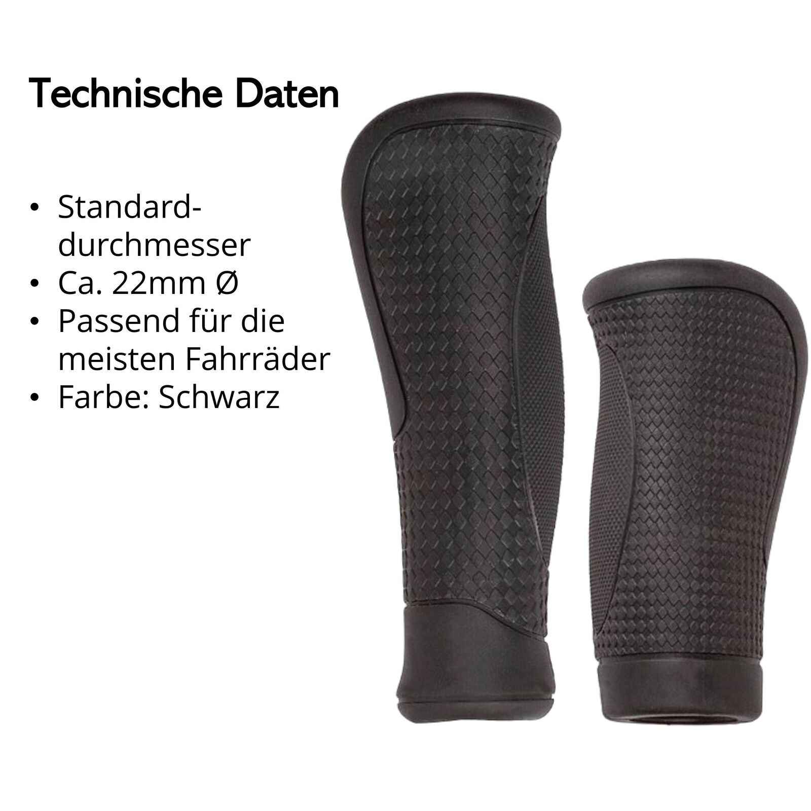ergonomische fahrradgriffe für drehgriffschaltung Ergonomische Fahrradgriffe für Drehgriff-Schaltung – 1 Paar (130/95 mm, schwarz)