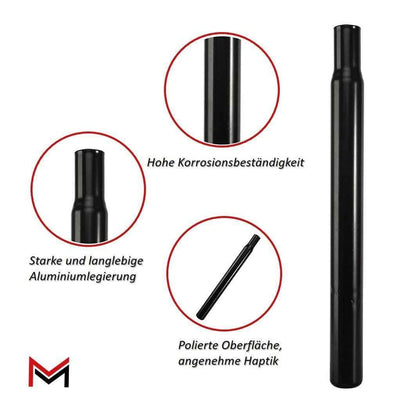 Fahrrad Sattelstütze Aluminium Sattel Stange 300 mm 27,2 mm MTB Silber Schwarz