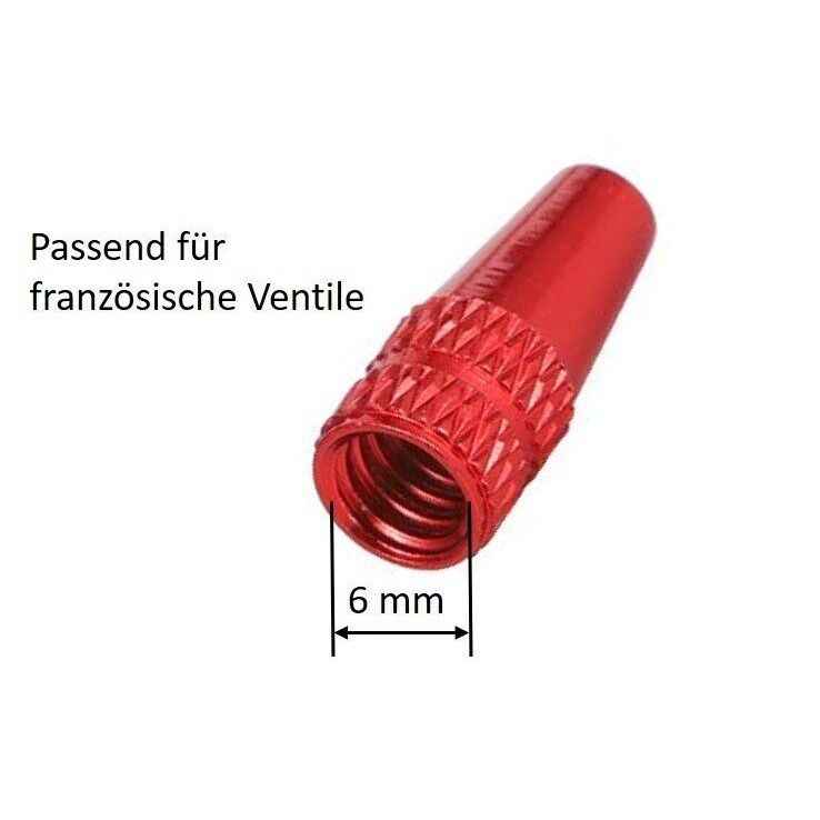 4x EXotic Presta-Ventilkappen Aus Eloxiertem Alu - Für Rennrad & MTB, Dünnes Ventil (französisch), Orange