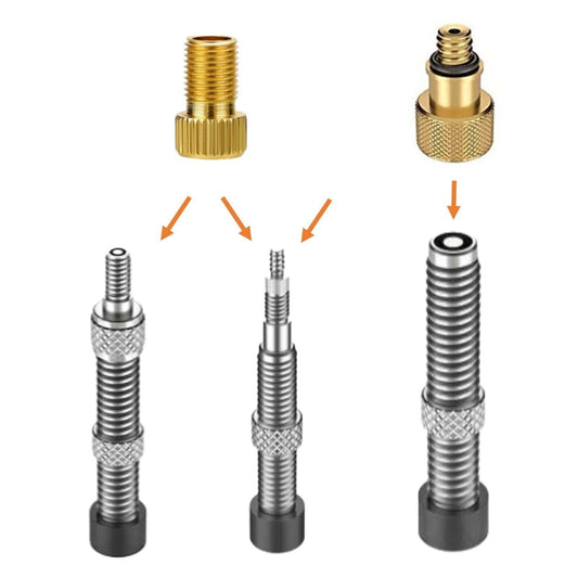 Fahrrad Ventiladapter DV Dunlop SV Sclaverand AV Autoventil Französisch Set
