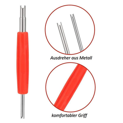 Fahrrad Auto PKW LKW Autoventil Ventilausdreher + 5 Ventileinsätze