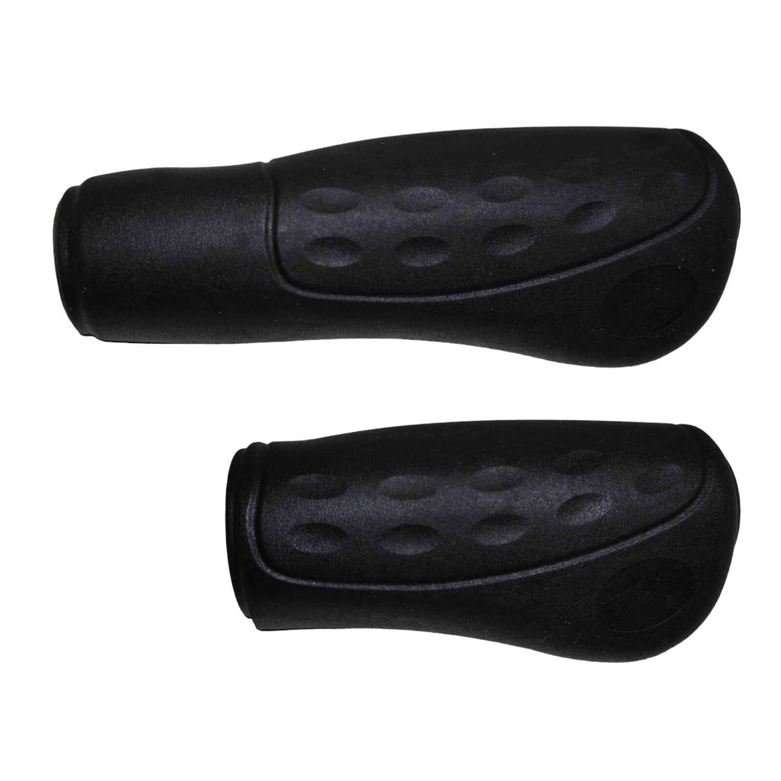 Fahrradgriffe anatomisch für Drehgriff-Schaltung – 1 Paar (122 + 92 mm, Ø 22 mm, schwarz)