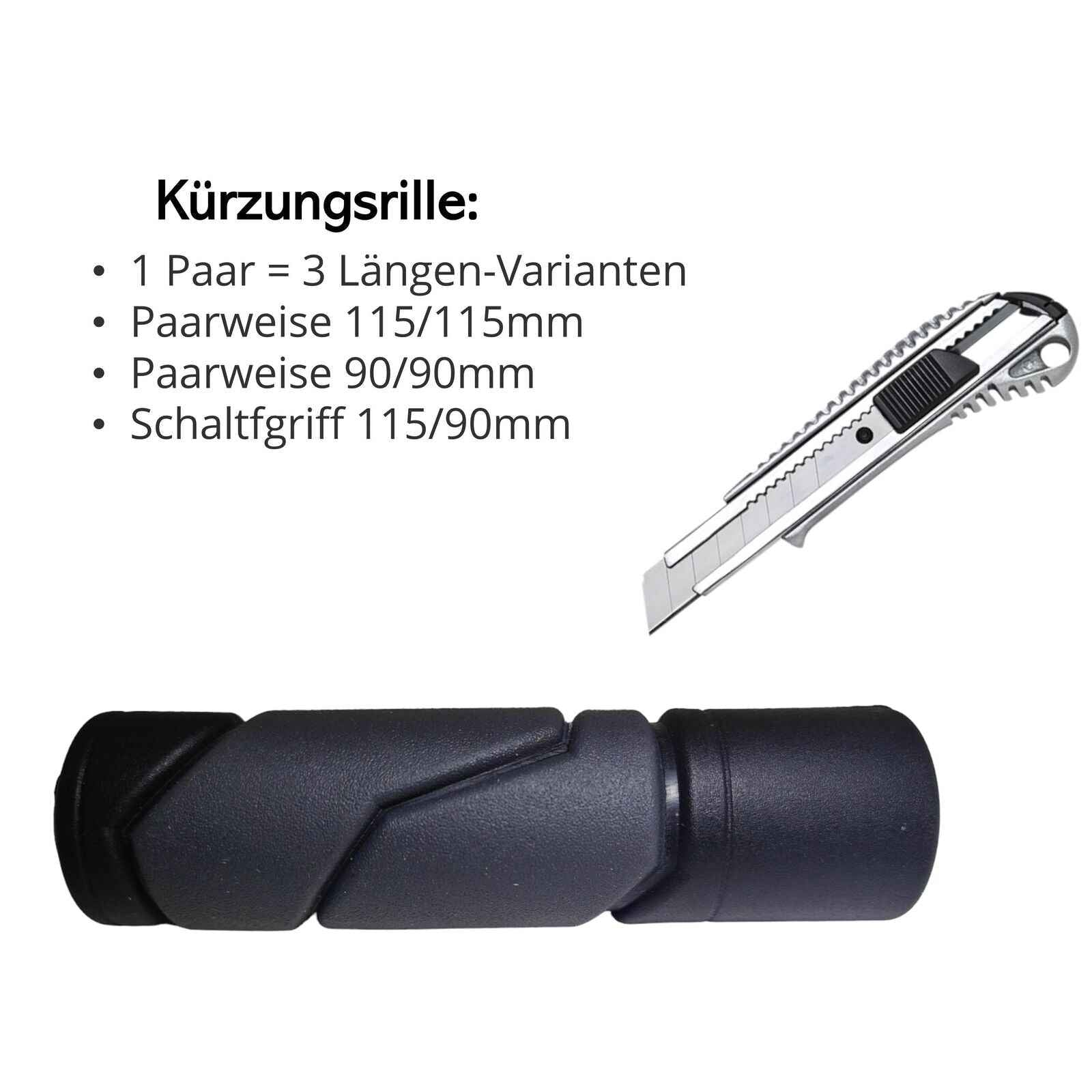 fahrradgriffe 90mm Fahrradgriffe Lenker Ergonomisch Kürzbar 90-115mm Länge Paar MTB City Cross